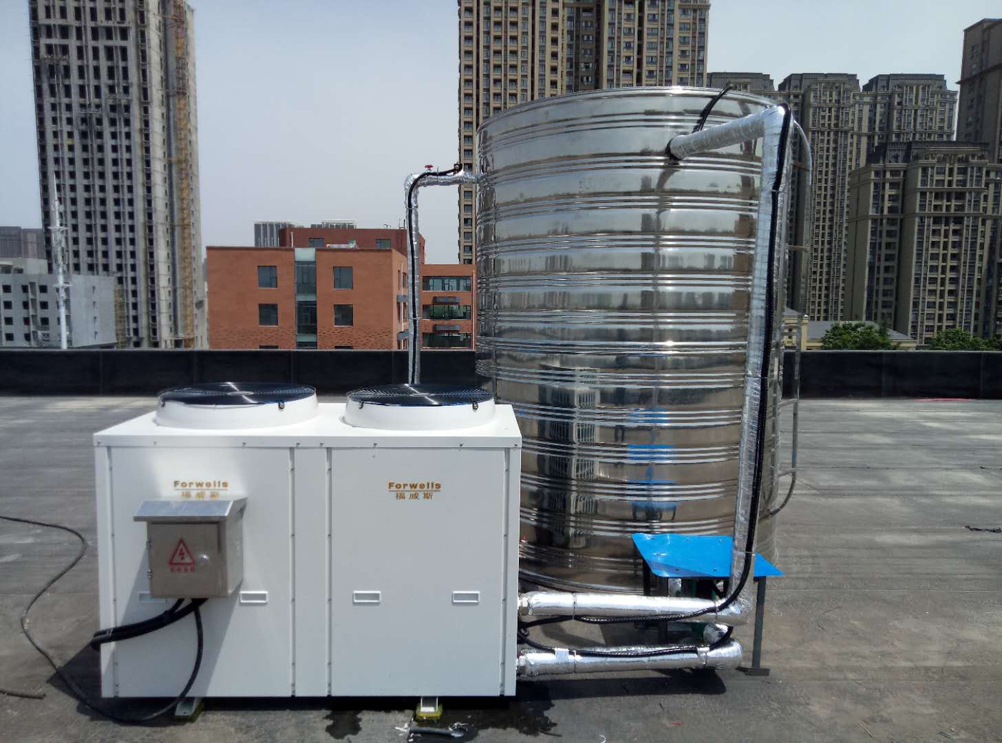 河南學校用空氣能熱水器，四季恒溫